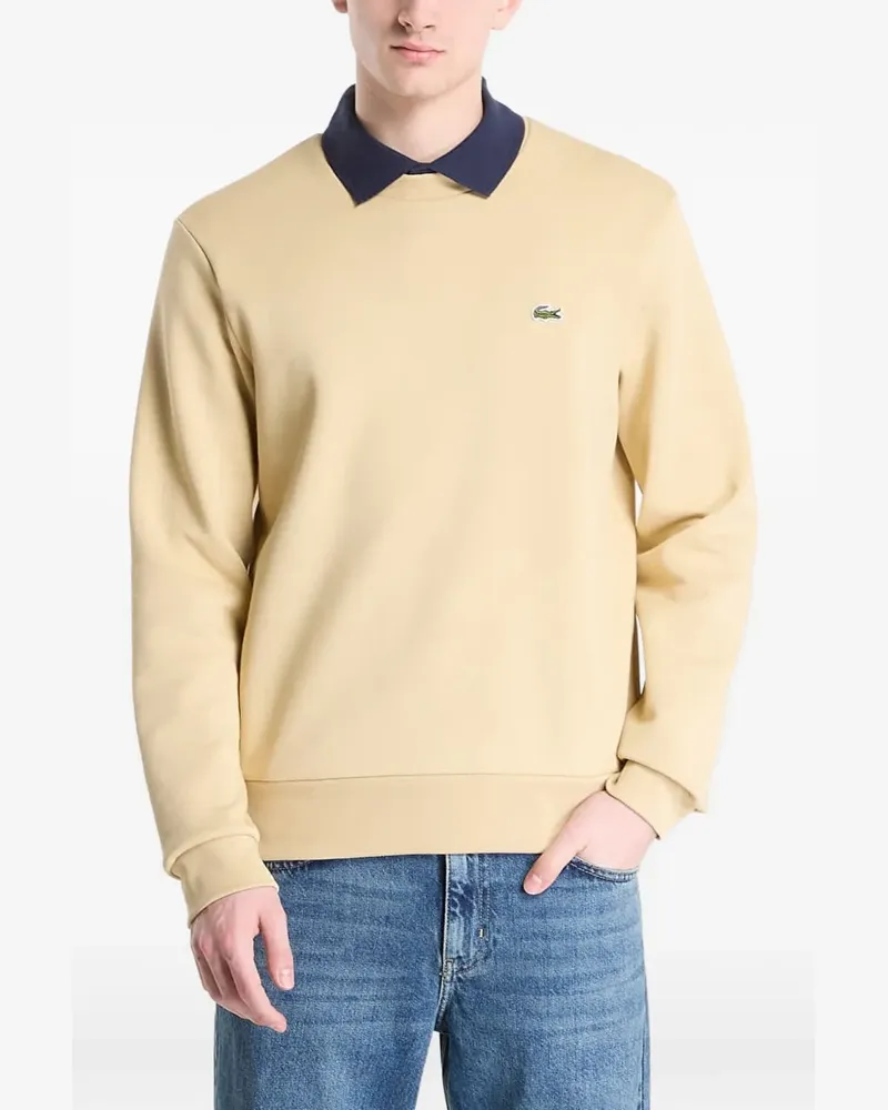 Lacoste logo-patch sweater - Nude Nude