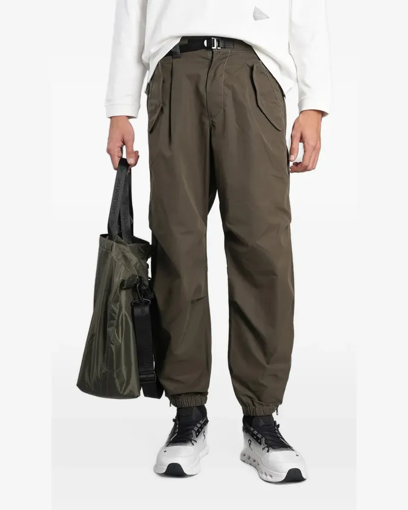 and wander belted zip-cuff trousers - Grün Grün
