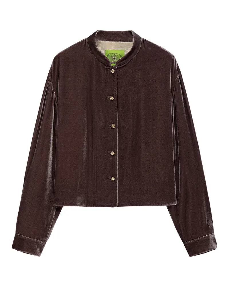 Shanghai Tang Infinite Knot Cropped-Jacke - Braun Braun
