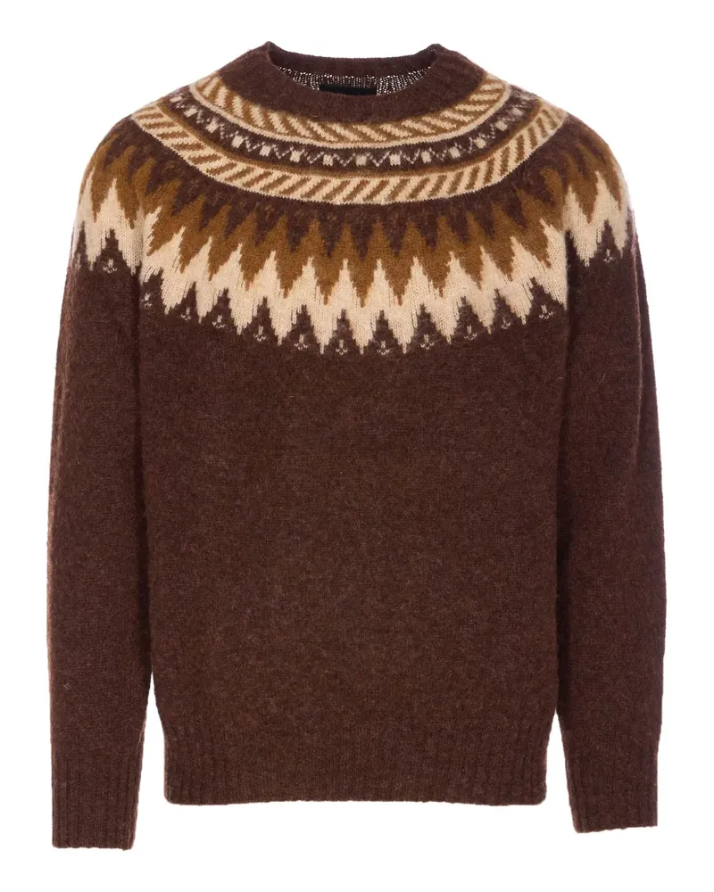Howlin' Pullover mit Fair-Isle-Muster - Braun Braun
