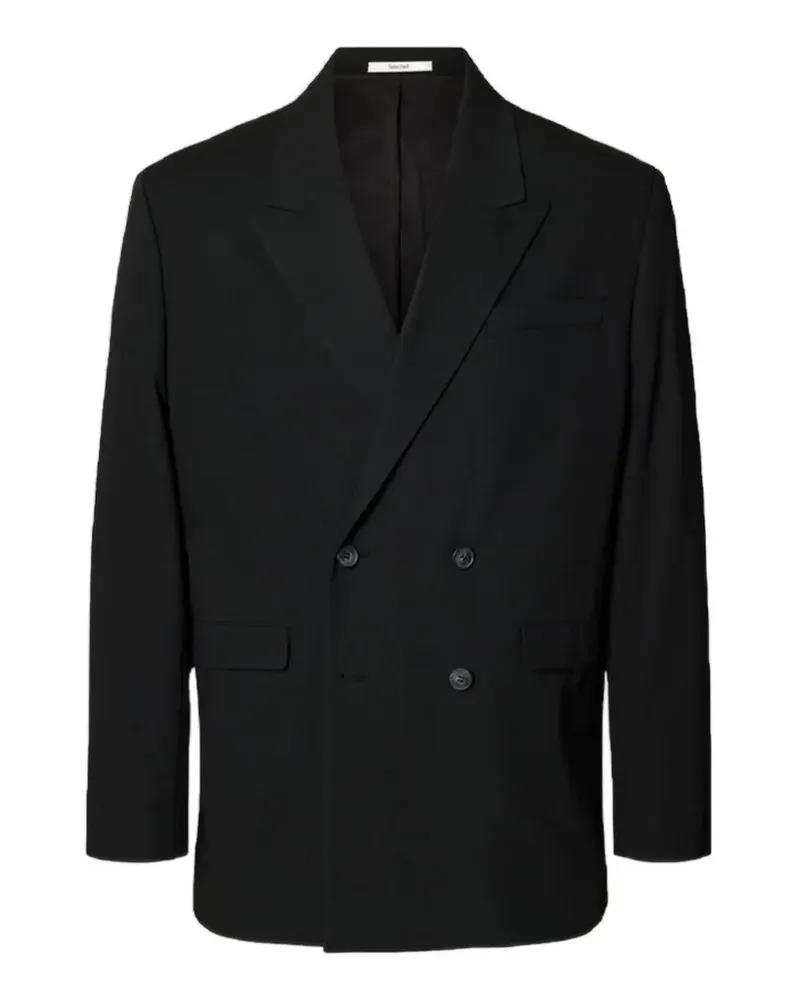 Selected Doppelreihige Smoking-Jacke - Schwarz Schwarz