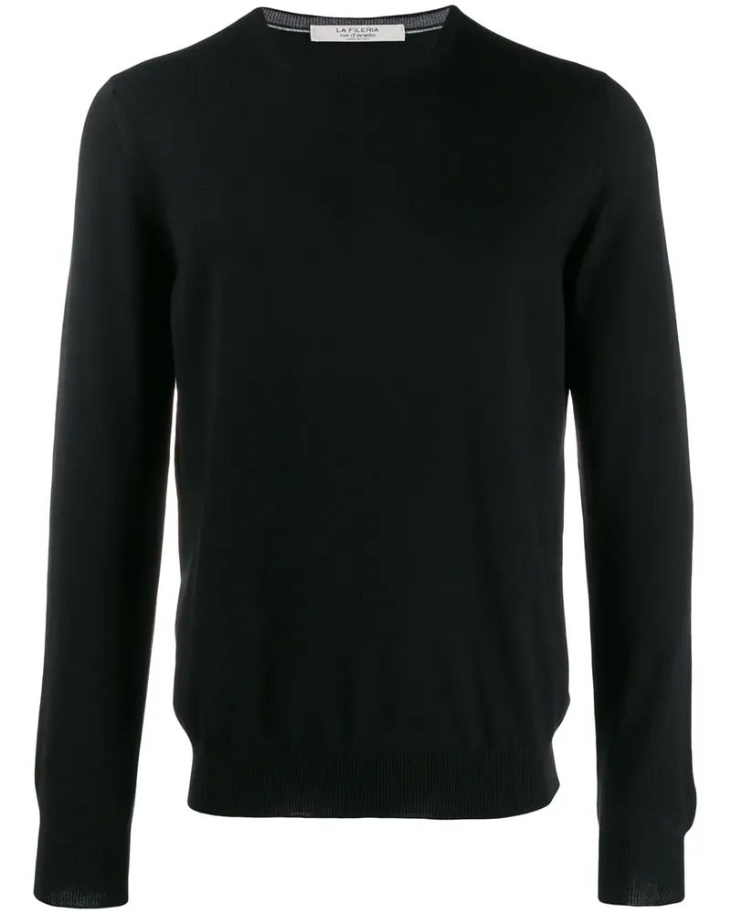 D4.0 Klassischer Pullover - Schwarz Schwarz