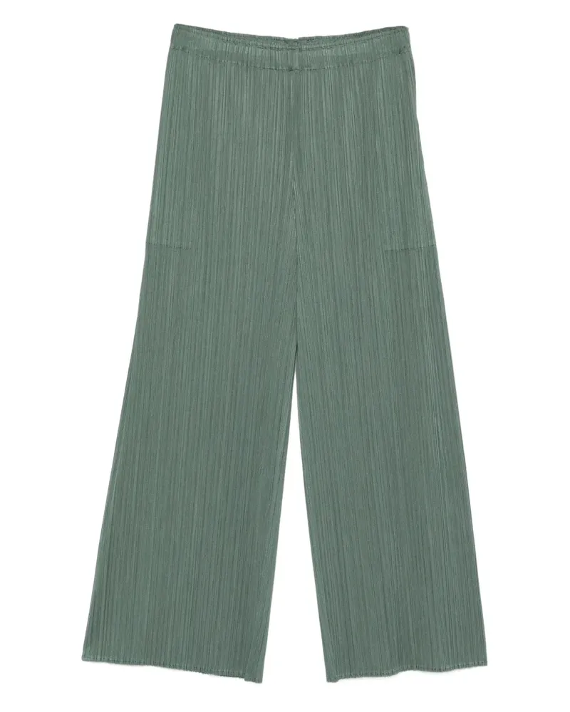Issey Miyake Plisseehose mit geradem Schnitt - Grün Grün