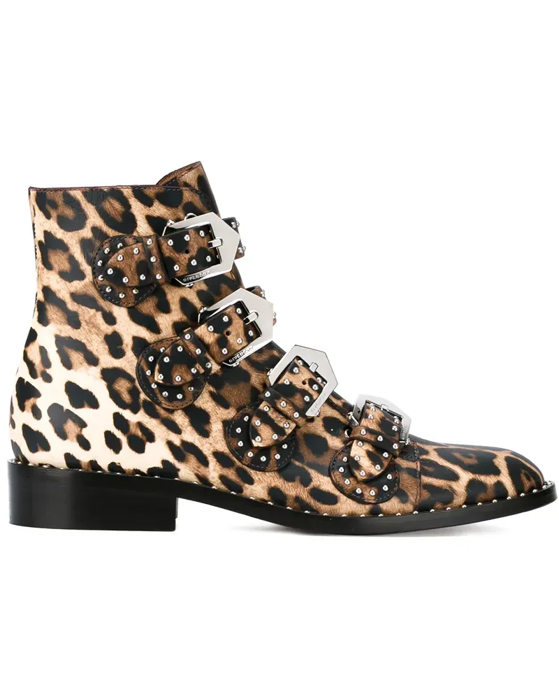 Givenchy Stiefel mit Leopardenmuster - Schwarz Schwarz