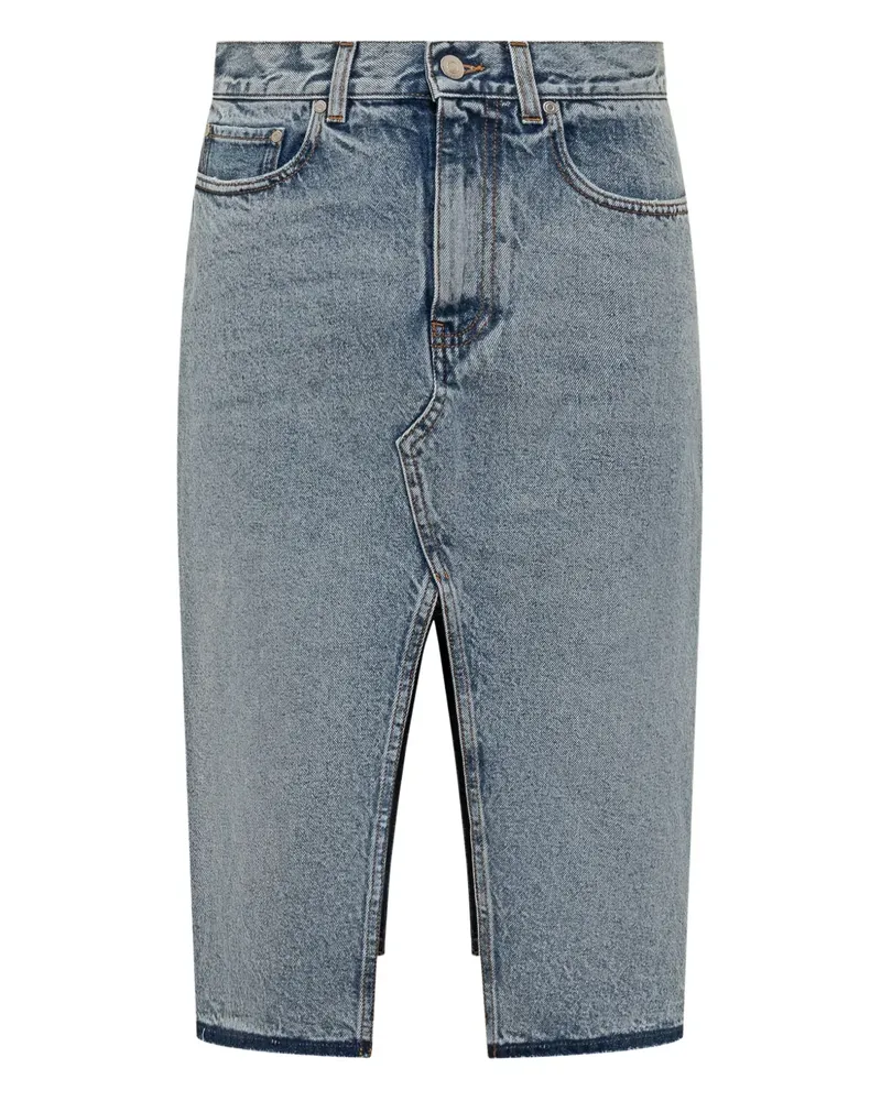 Stella McCartney Jeansrock mit Schlitz - Blau Blau