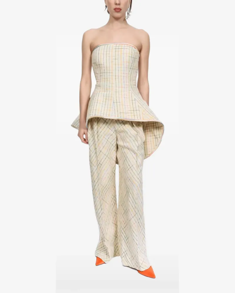 Rosie Assoulin Tilt-A-Whirl silk top - Nude Nude