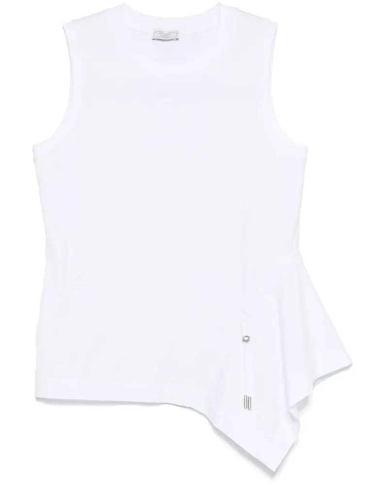 Peserico Tanktop mit Kordelzug - Weiß Weiß