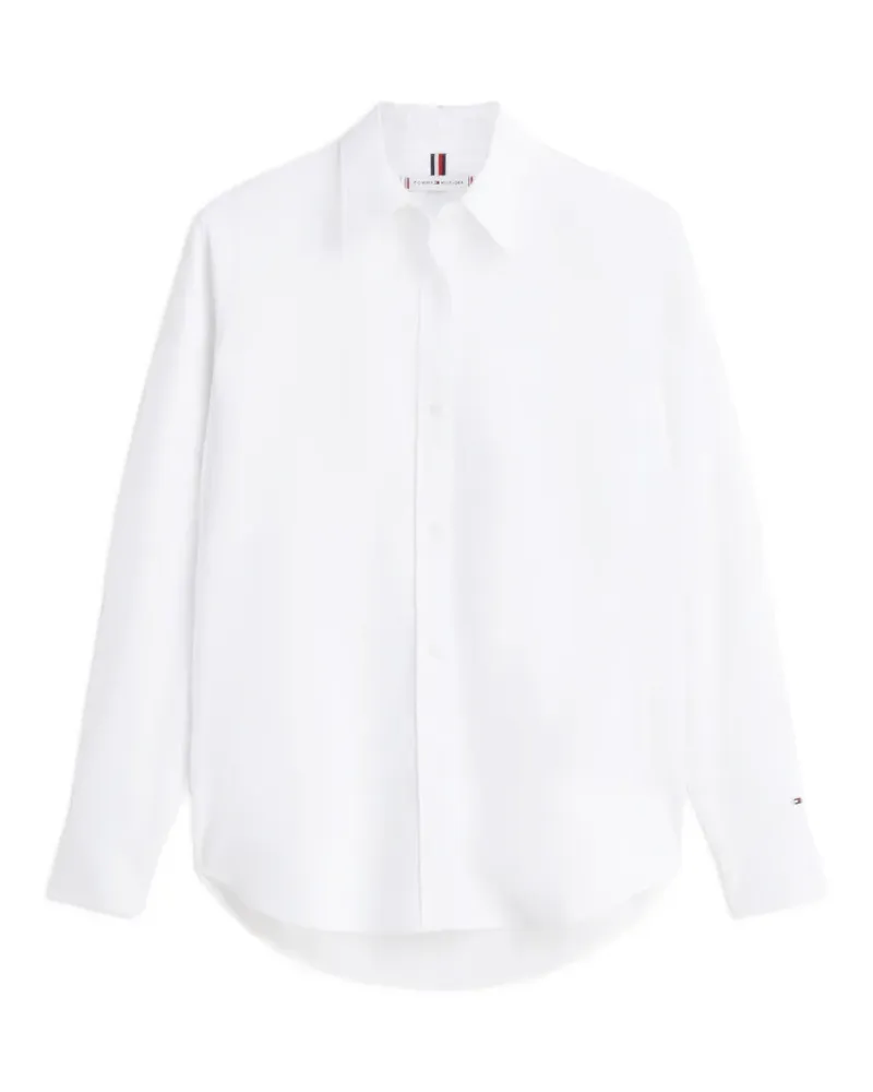 Tommy Hilfiger logo-embroidered shirt - Weiß Weiß