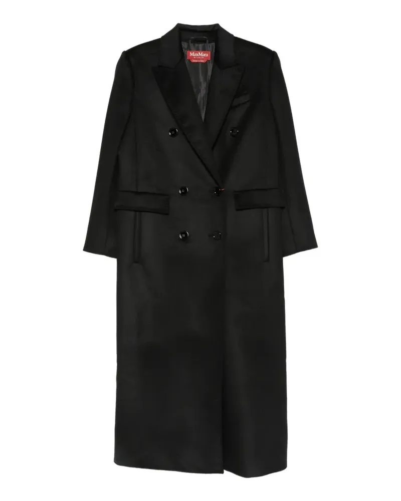 Max Mara Mantel aus Wolle - Schwarz Schwarz