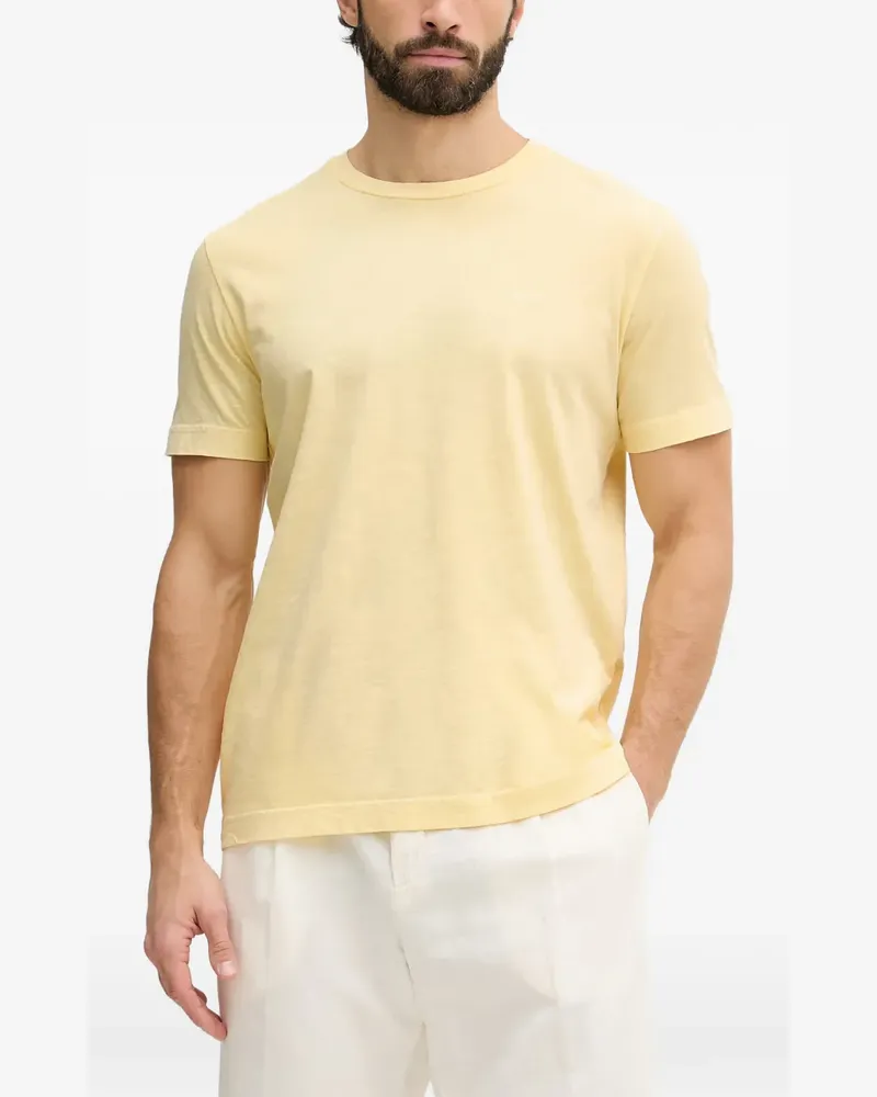 Gant logo-embroidered T-shirt - Gelb Gelb