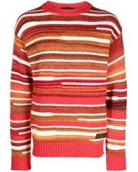 Dsquared2 Gestreifter Pullover Rot