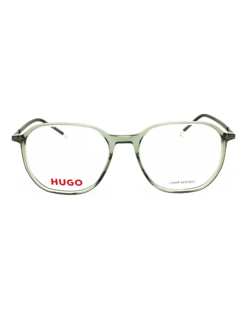 HUGO BOSS geometric-frame glasses - Grün Grün