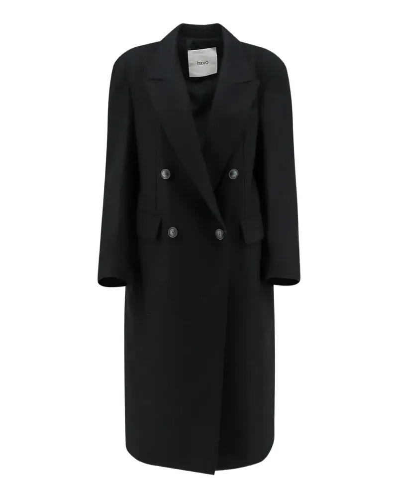 Hevò Martina Franca double-breasted coat - Schwarz Schwarz