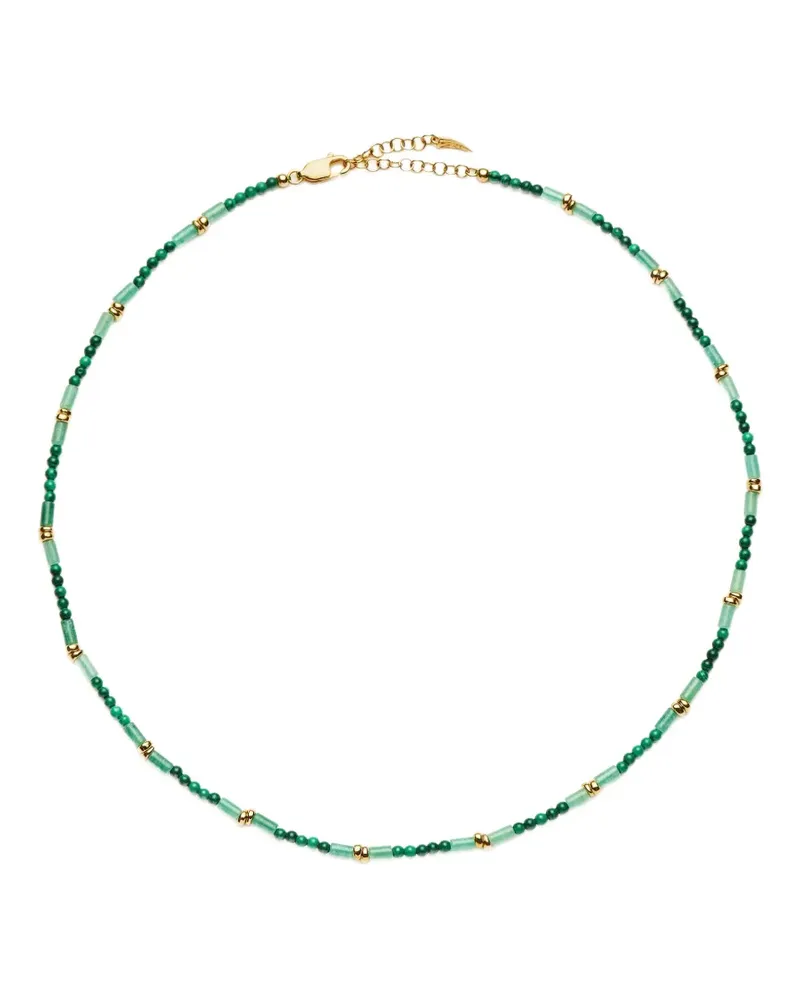 Missoma Perlenhalskette aus Malachit und Aventurin - Grün Grün