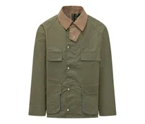 x Paul Smith Sugarlump Bedale Jacke mit Cordkragen - Grün