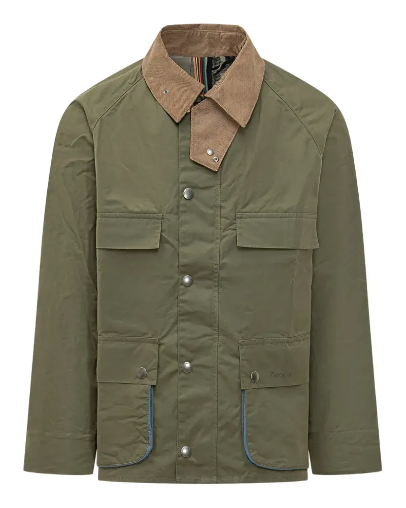 Barbour x Paul Smith corduroy-collar jacket - Grün Grün
