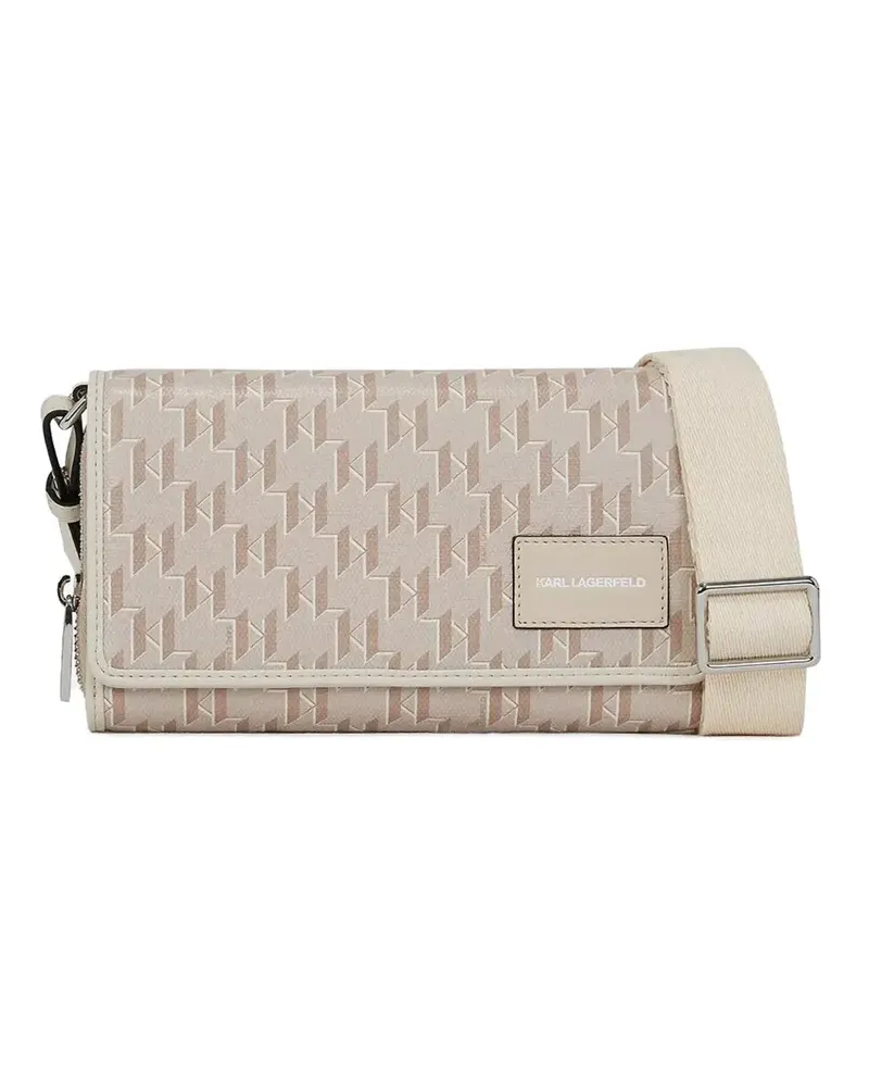 Karl Lagerfeld Umhängetasche mit Logo-Print - Nude Nude