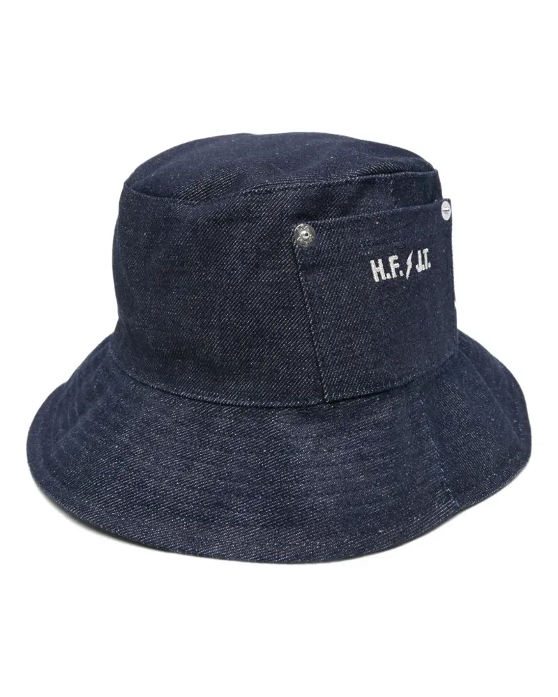 A.P.C. Fischerhut mit Logo-Print - Blau Blau