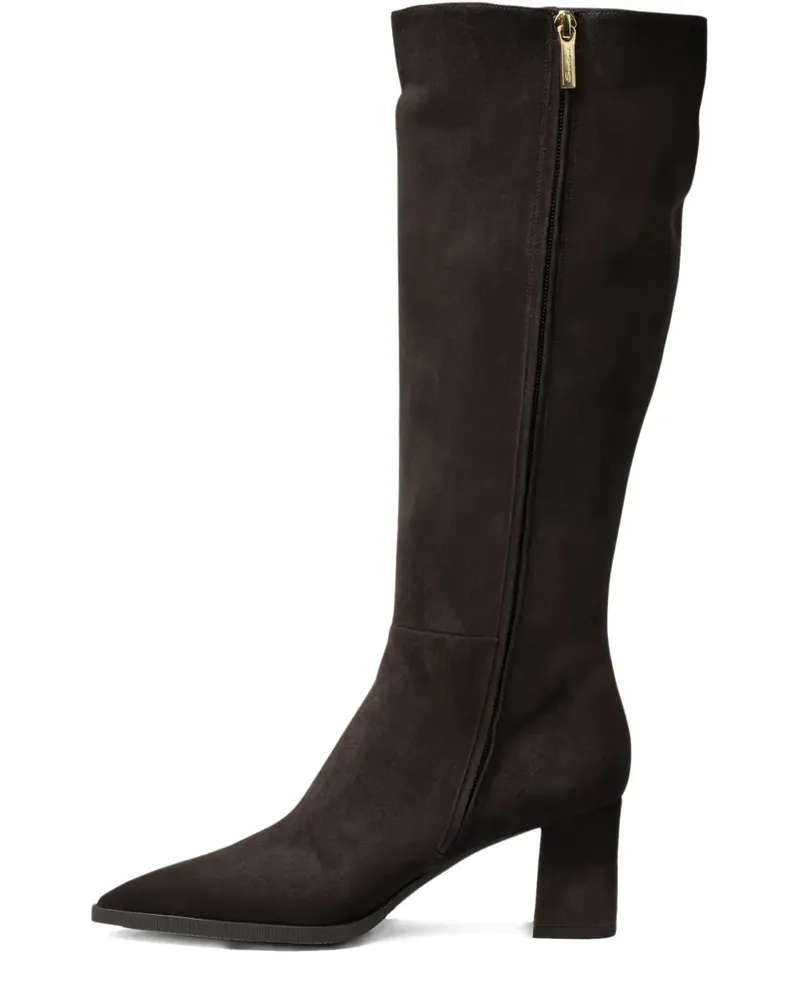 Santoni 65mm block-heel suede boots - Braun Braun