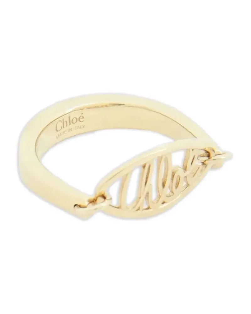 Chloé Ring mit Logo - Gold Gold