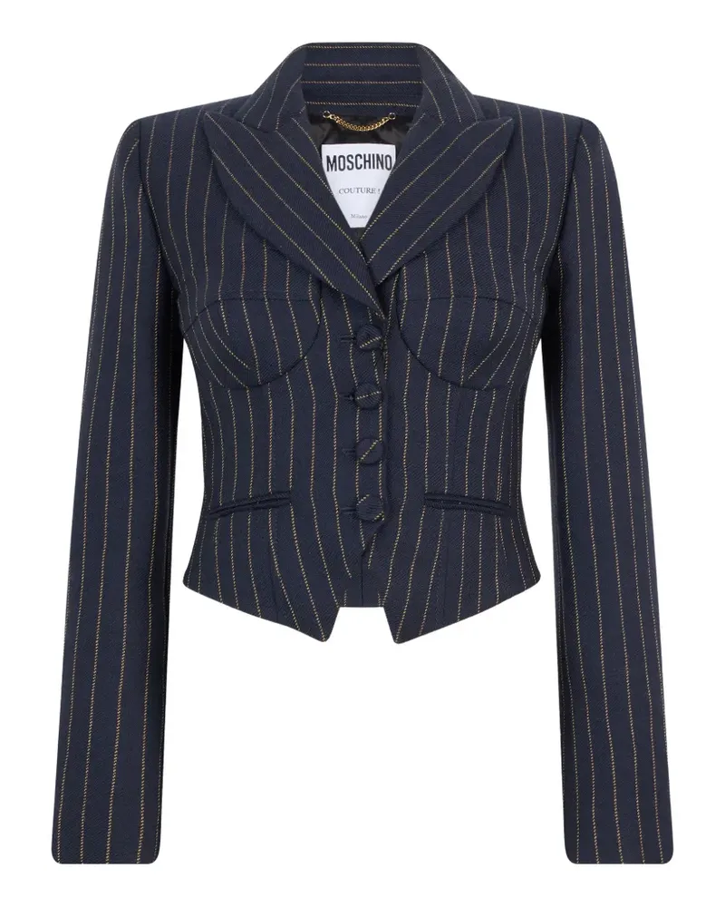 Moschino Jacke mit Nadelstreifen - Blau Blau