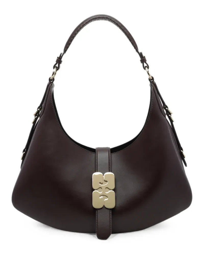 Ganni small Kat shoulder bag - Braun Braun