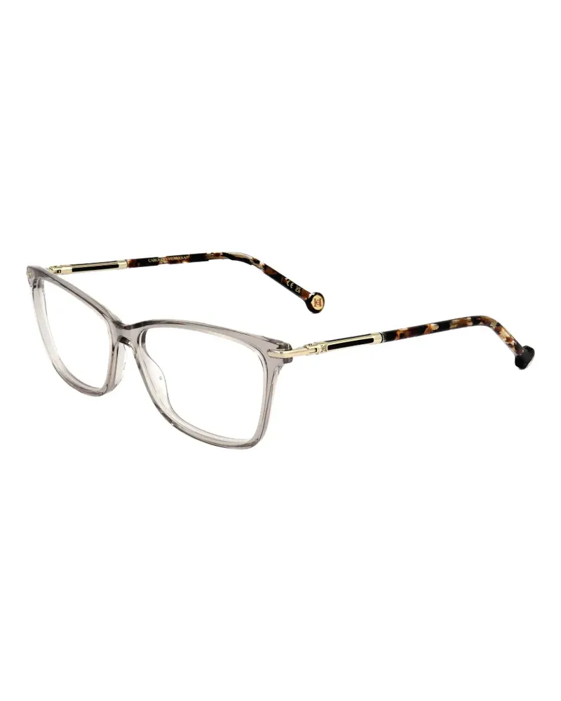 Carolina Herrera New York Brille in Schildpattoptik - Grau Grau