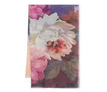 Ausgefranster Schal mit Blumen-Print