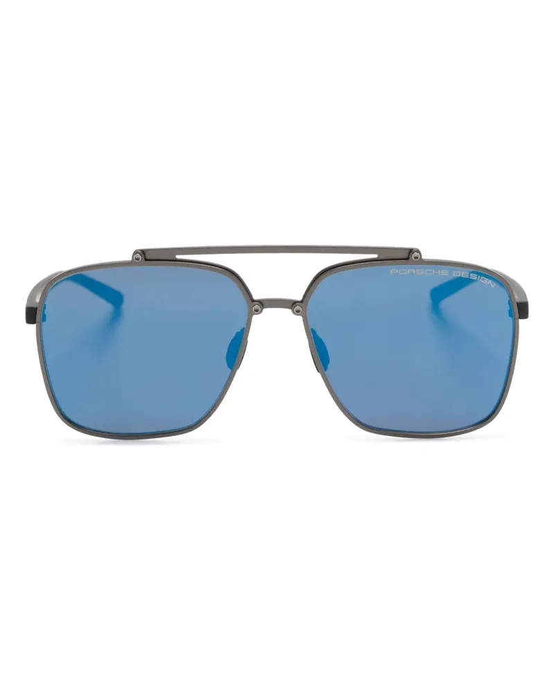 Porsche Design P8937 Sonnenbrille mit eckigem Gestell - Grau Grau