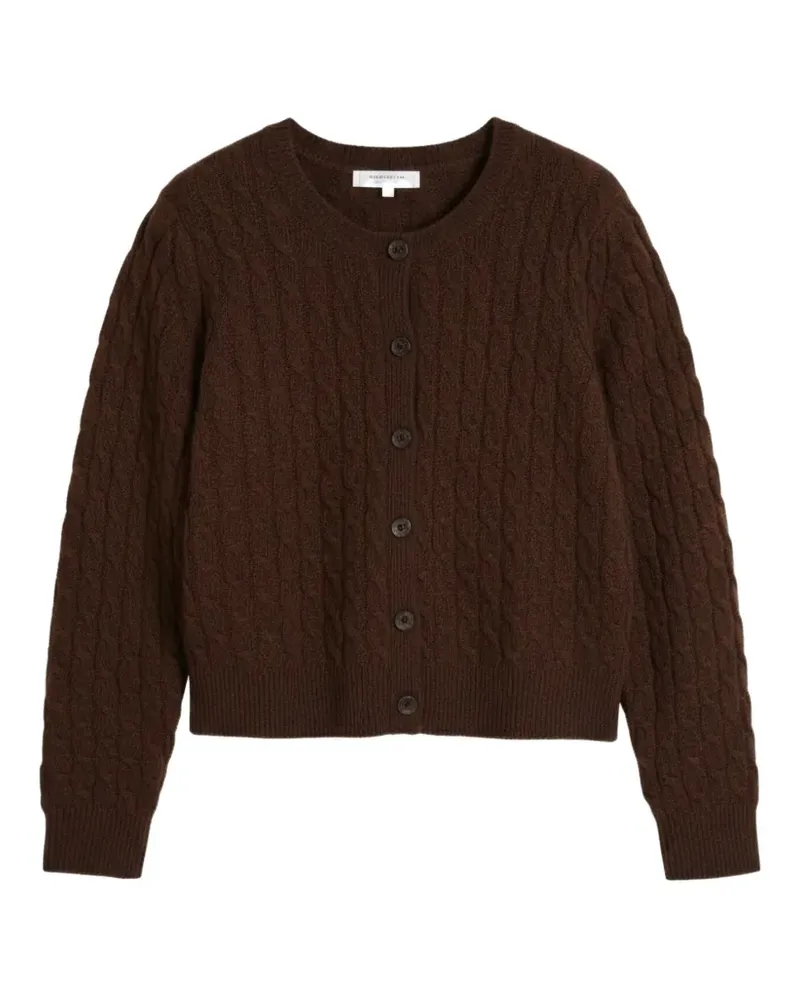 Chinti & Parker Kaschmircardigan mit Zopfmuster - Braun Braun
