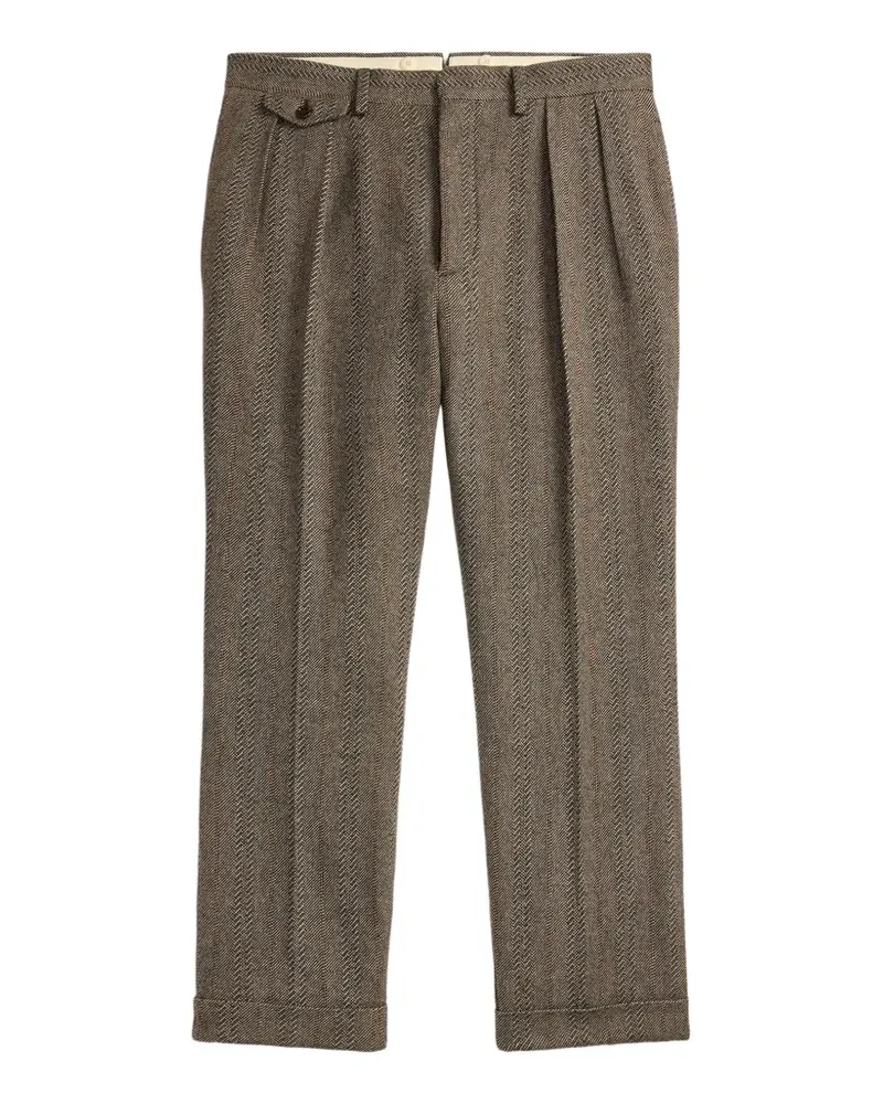 Ralph Lauren Hose mit Fischgrätenmuster - Braun Braun