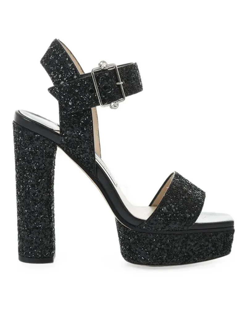 Jimmy Choo glitter ankle-strap sandals - Schwarz Schwarz