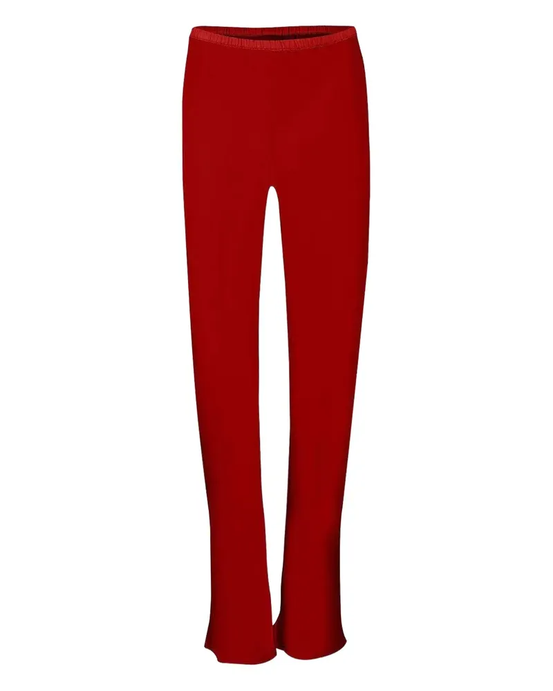 Peter Cohen Wide-Leg-Hose aus Seide - Rot Rot