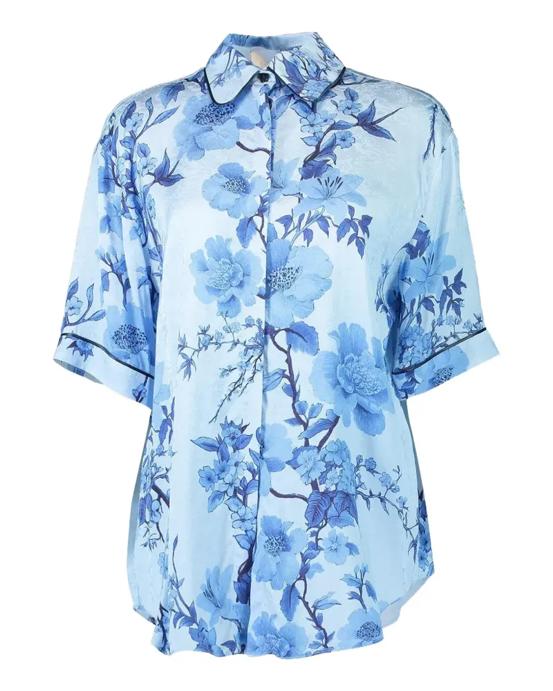 Borgo De Nor Akari floral fluid top - Blau Blau