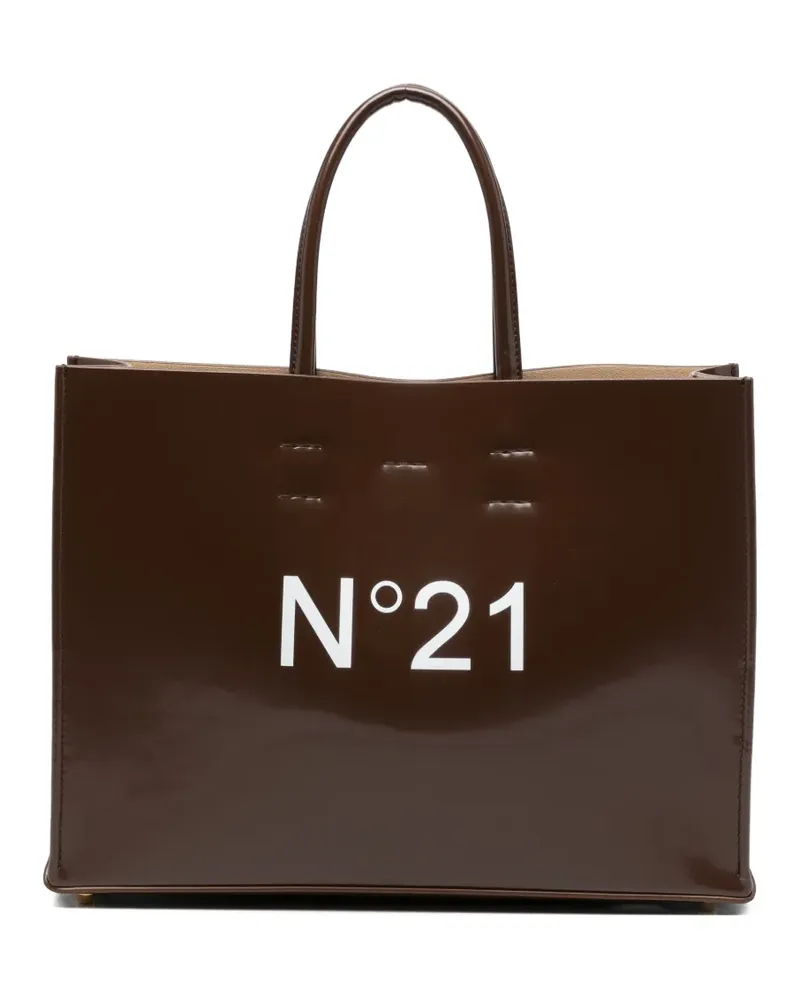 N° 21 Horizontal logo tote bag - Braun Braun