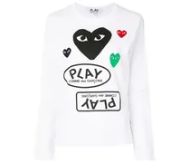 Langarmshirt mit Logo-Print - Weiß