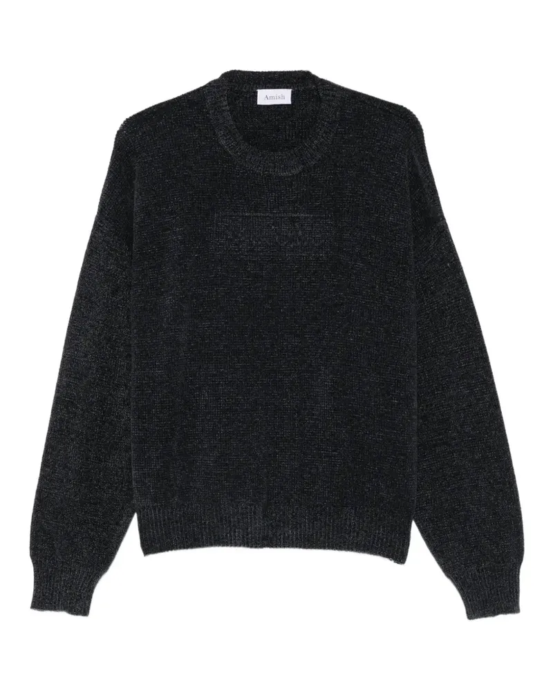 Amish Pullover mit Logo-Stickerei - Blau Blau