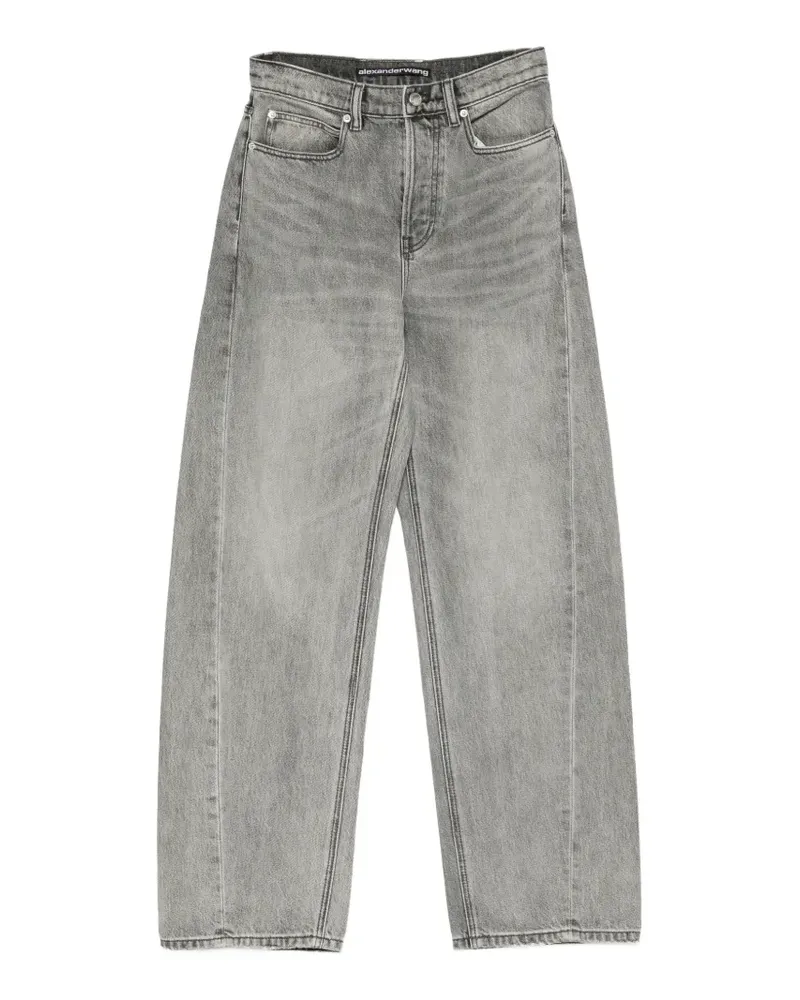 Alexander Wang Ausgeblichene Wide-Leg-Jeans - Grau Grau