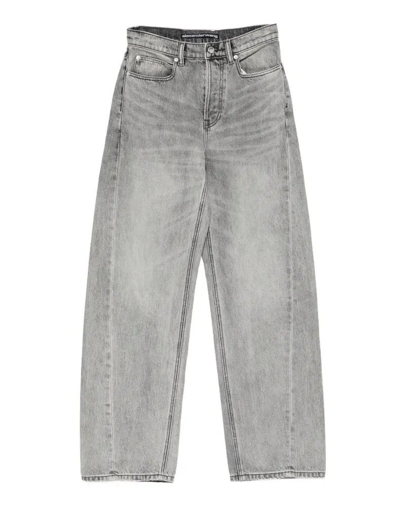Alexander Wang Ausgeblichene Wide-Leg-Jeans - Grau Grau
