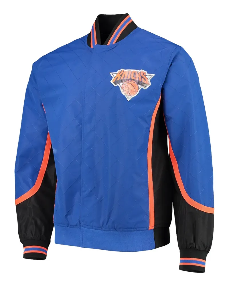 Mitchell & Ness 75th Anniversary New York Knicks Blue  Hardwood Classics Bomberjacke - Blau Blau