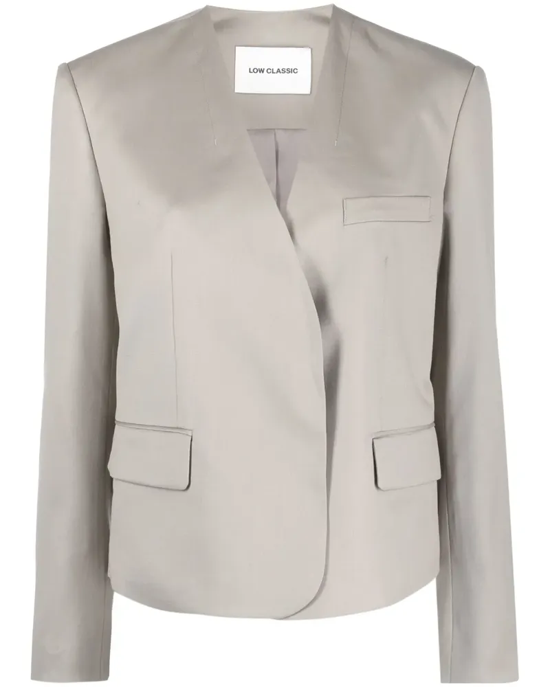 LOW CLASSIC Blazer ohne Kragen - Nude Nude