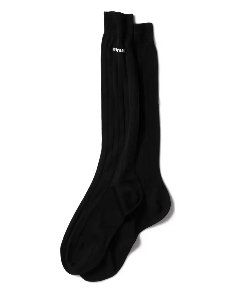 Miu Miu Silk socks - Schwarz Schwarz