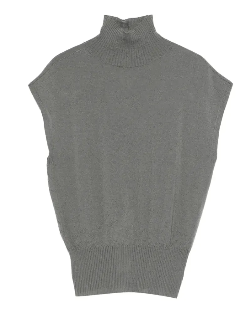Rick Owens turtleneck sleeveless top - Grau Grau