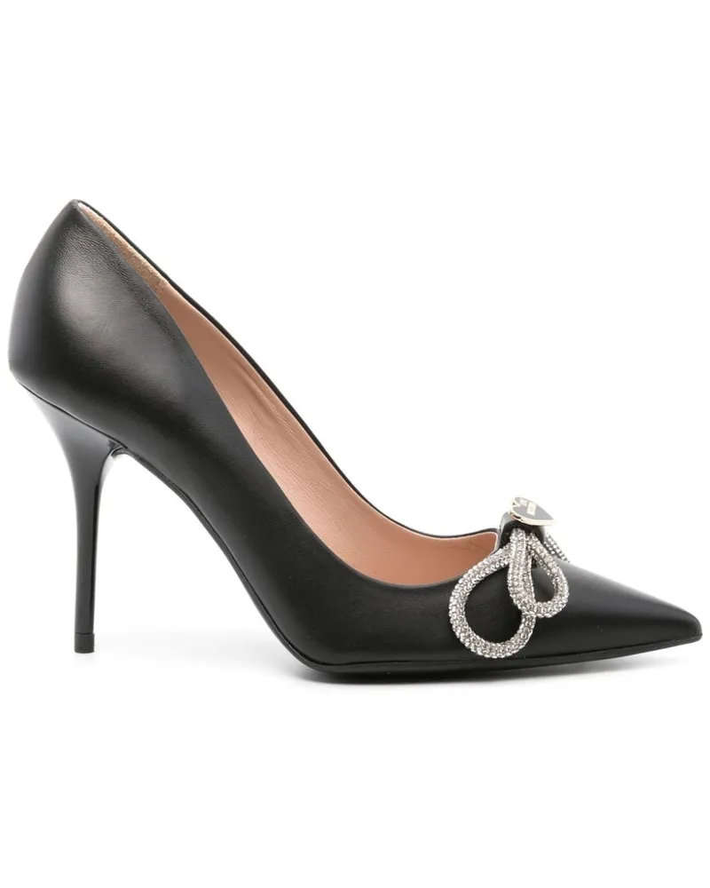 Moschino Pumps mit Logo-Schild 100mm Schwarz