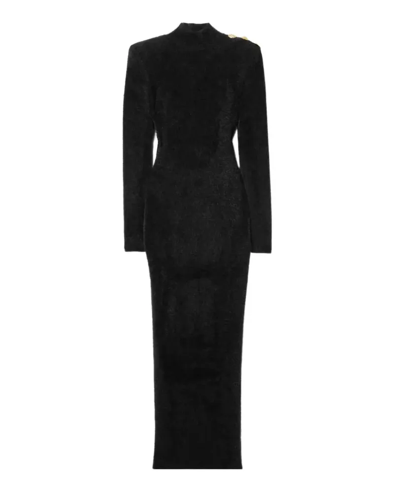 Balmain Langärmeliges Kleid - Schwarz Schwarz