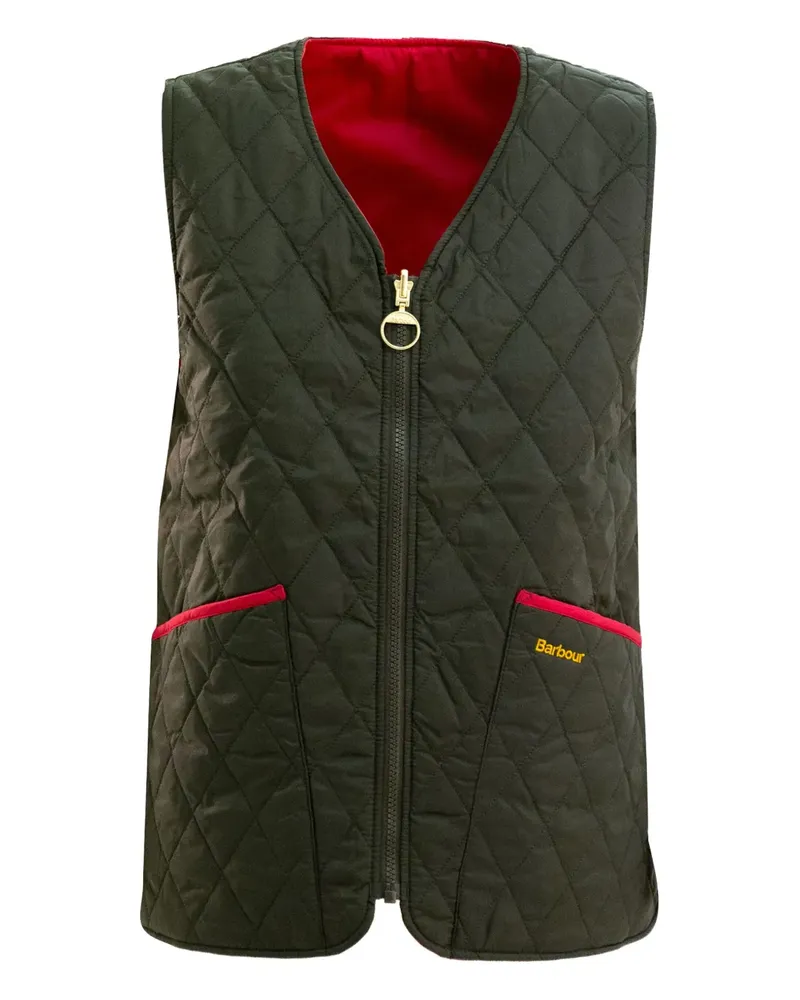 Barbour Weste mit Rautensteppung - Grün Grün