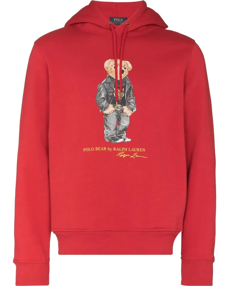 Ralph Lauren Hoodie mit Polo Bear - Rot Rot