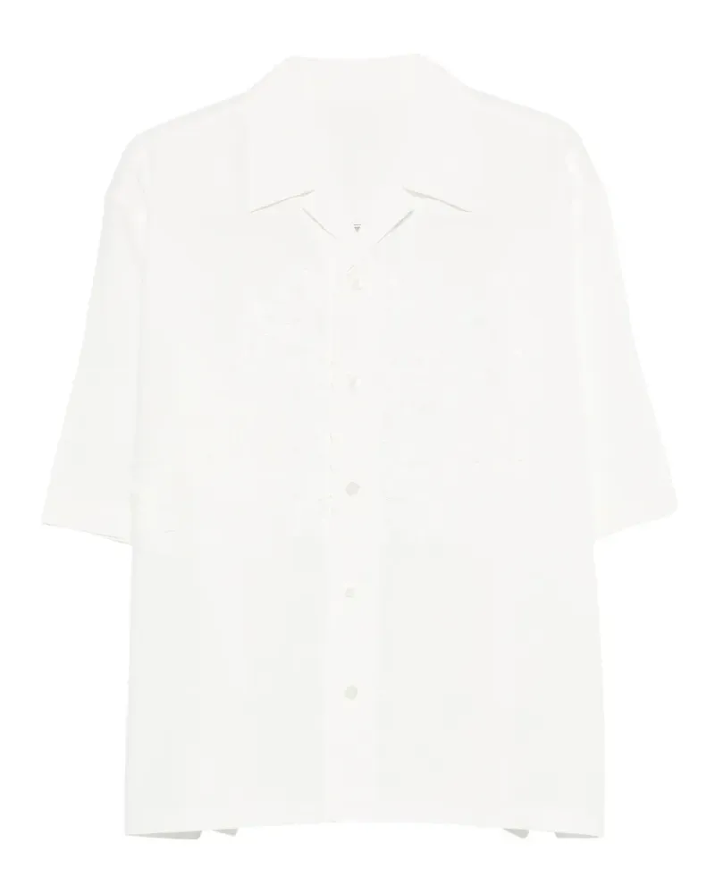 Issey Miyake embroidery short-sleeve shirt - Weiß Weiß