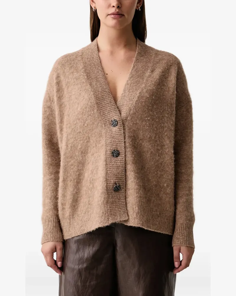 Kaos Cardigan mit Kristallverzierung - Nude Nude