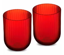 2er-Set handgeblasene Murano-Gläser - Orange